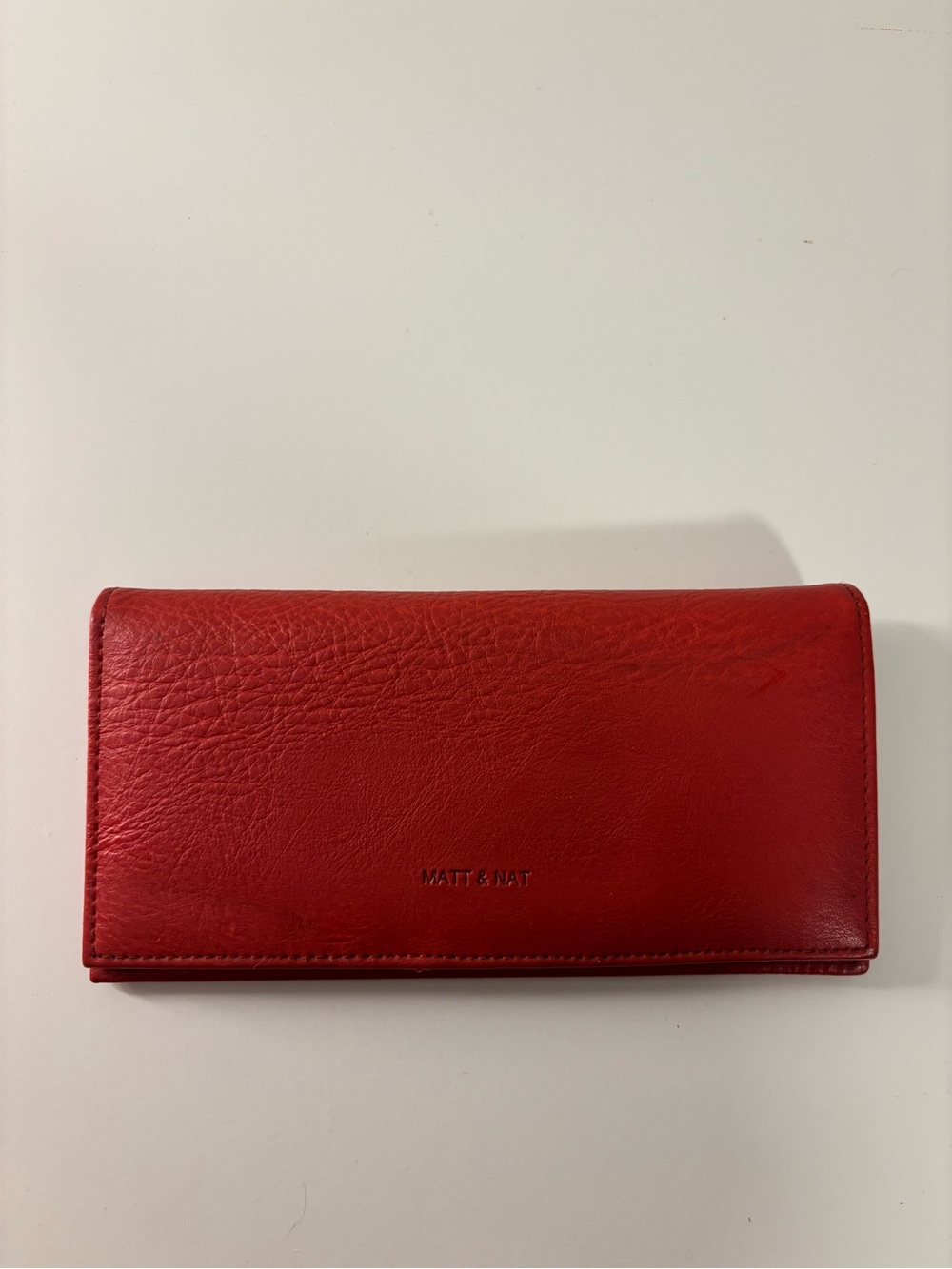 Matt & Nat Red Vegan Leather Long Wallet